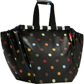 Reisenthel Easyshoppingbag - Boodschappentas voor winkelwagen - Opvouwbaar - Polyester - 30L - Dots Zwart