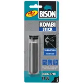 Bison Kombi Stick 56 gram 2 componenten epoxy kneedmassa - voor 1001 reparaties in en om het huis, snel, overschilderbaar, krimpt niet, binnen & buiten, auto, boot caravan, gereedschap
