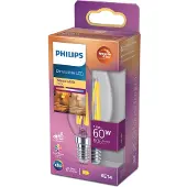 Philips LED Kaars Transparant 60W E14 Dimbaar Warm Wit Licht