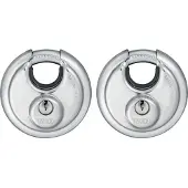 ABUS Discusslot Met Sleutel Tkdi26/70 - Rvs Hoge Veiligheid Waterbestendig - Diameter 70mm - Set Van 2 Stuks