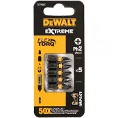 DeWalt Extreme Impact Torsion Schroefbits Dt7994t-qz 25mm Ph2 5 Stuks