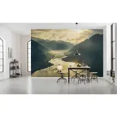 Overig Fotobehang Gold Mountains - Meerkleurig - 2,50m X 400cm