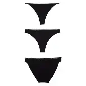 Tommy Hilfiger Underwear String zwart / wit