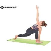 Schildkröt Fitness BICOLOR yogamat 4 mm (limegroen-anthraciet), inclusief draagtas