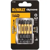 DeWalt Schroefbits - Extreme Impact Torsion - Phillips Ph3 Impact - 57mm - 5 Stuks