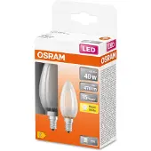 Osram Ledlamp Kaars Retrofit - D3,5cm - Warm Wit - E14 - 4w - 2 Stuks