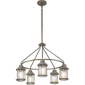 Kichler LED Kroonluchter | 5X E27 Max 60W | IP44 | Dimbaar | Burnished Bronze