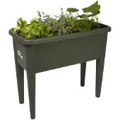 Elho Green Basics Kweektafel XXL 75 - Kweekbak op Poten - 100% Gerecycled Plastic - L 36.5 x W 75.5 x H 65.1 cm - Blad groen