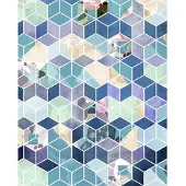 Overig Fotobehang Geometric Blue - Blauw - 2,50m X 200cm