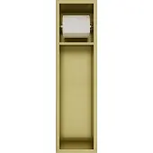 Guido Gusto Inbouw toiletrolhouder-closetborstel houder mat goud zonder klep