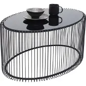 Kare Salontafel Wire Uno Oval Black