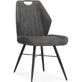 MX Sofa Eetkamerstoel Torro - kleur: Antraciet - set van 2 stoelen