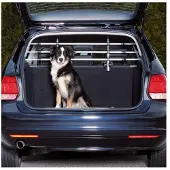 Trixie hondenrek auto zilver/zwart - 96-163x34-48 cm