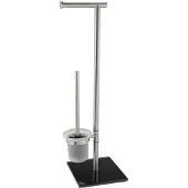 Wenko Lima wc-boy RVS gesatineerd/zwart