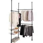 Wenko Kledingrek Herkules Duo 164-215 X 165-300cm Rvs Zwart