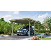 Weka Carport 617 Gr.1 Onbehandeld + Dak 294x398cm