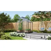 Pergart Kweekkas Triton 2500 - Polycarbonaat 4mm - Zwart - 198x131x207cm