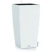 Lechuza CUBICO Cottage 40 - Plantenbak - met uitneembare binnenbak - met bewateringssysteem - ALL-IN-ONE set met LECHUZA-PON - wit