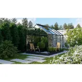 Pergart Tuinkas Planet 5000 - Veiligheidsglas 3mm - Zwart - 195x257x207cm