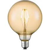 Home Sweet Home Ledfilamentlamp Globe Carbon A - Amber - D12,5cm - Dimbaar - Warm Wit - E27 - 4w