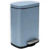 Spirella Akira, 5 liter, Rechthoekig, RVS, Blauw, Met pedaal, RVS