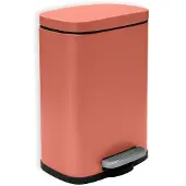 Spirella Pedaalemmer Venice - terracotta - 5 liter - metaal - L21 x H30 cm - soft-close - toilet/badkamer
