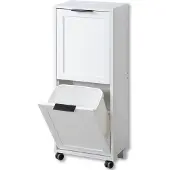 Kesper Keukentrolley Rollwagen inclusief prullenbak, wit, FSC