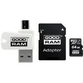Goodram All-in-One MicroSD 64GB cl. 10 UHS-I + Adapter + Card reader - MicroSDHC