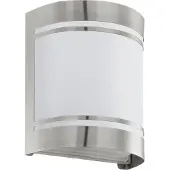 Eglo Cerno Wandlamp Buiten - E27 - 16,5 cm - Roestvast Staal/Wit