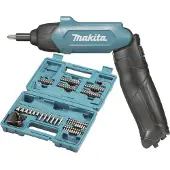 Makita 3,6V 4,5Nm schroevendraaier + batterij + USB-kabel + accessoireset + plastic koffer - - DF001DW