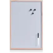 Zeller Present Whiteboard - magnetisch - houten rand - 40 x 60 cm - memobord - Schrijf/tekenborden - whiteboarden