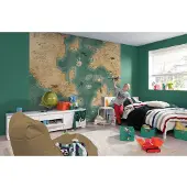 Overig Fotobehang Oude Kaart - Meerkleurig - 2,50m X 350cm