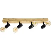 Eglo Townshend 3 Opbouwspot - E27 - 63 cm - Bruin/Zwart