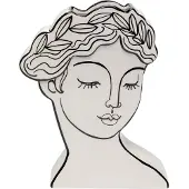 Kare Favola Lady vaas, hoogte 25 cm, keramiek, zwart/wit, wit / opaal, Woon-/ Eetkamer, Keramiek, Design
