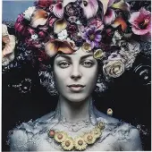 Kare design Schilderij Flower Art Lady
