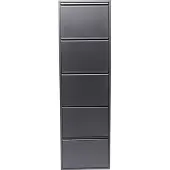 Kare design Schoenenkast Caruso antraciet 5 laden