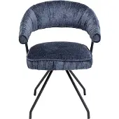 Kare design Draaistoel met armleuningen Arabella blauw