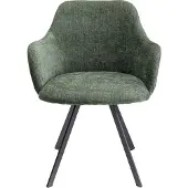 Kare design Draaistoel met armleuningen Lady Loco Coco groen