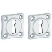 Artitec Set van twee sleutelplaatjes vierkant 38 mm mat chroom