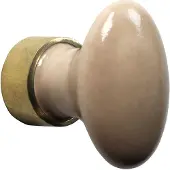 Artitec Meubelknop ovaal porselein 33mm messing ongelakt/camee mat