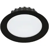 Eglo Inbouwspot | 'TREVIGLIO' LED Ø190 3000K zwart | IP44
