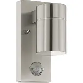 Eglo Riga 5 Wandlamp Buiten - Bewegingssensor - GU10 - 16,5 cm - RVS