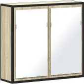 vidaXL Badkamerspiegelkast Sonoma eiken 65x20x60 cm bewerkt hout