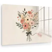 MuchoWow Bloemen - Quote - Beige - Lint