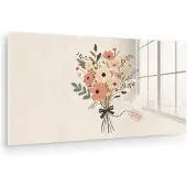 MuchoWow Bloemen - Quote - Beige - Lint