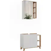 Vicco Badkamermeubelset Karen, Sonoma/Wit, 2-delig