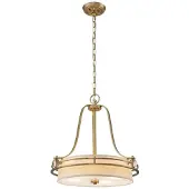 QUOIZEL LED Hanglamp Gotham | 4X E27 Max 60W | Dimbaar | Brushed Brass