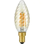 SPL E14 LED Kaarslamp | 4W Goud 2200K 220V/240V 922 | 360° Dimbaar