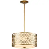 ELSTEAD Hanglamp Ziggy, dimbaar, messing / goud, Woon-/ Eetkamer, metaal, hanglamp