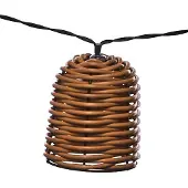 Luxform Tuinlamp Solar Rattan Party Light Brown 5 Lumen